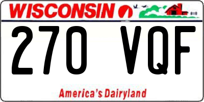 WI license plate 270VQF