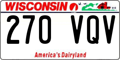 WI license plate 270VQV