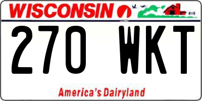 WI license plate 270WKT