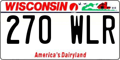 WI license plate 270WLR