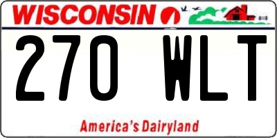 WI license plate 270WLT