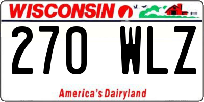 WI license plate 270WLZ