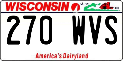 WI license plate 270WVS