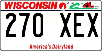 WI license plate 270XEX