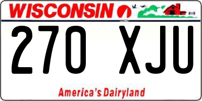 WI license plate 270XJU