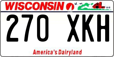 WI license plate 270XKH