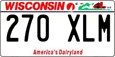 WI license plate 270XLM