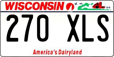 WI license plate 270XLS