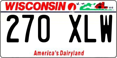 WI license plate 270XLW
