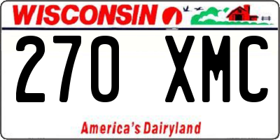 WI license plate 270XMC