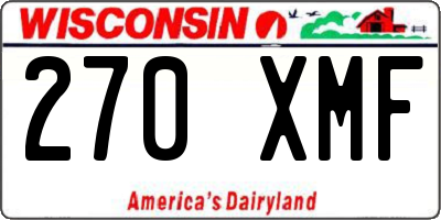 WI license plate 270XMF