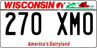 WI license plate 270XMO