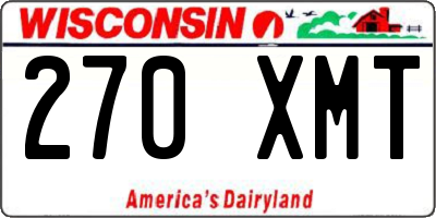 WI license plate 270XMT