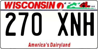 WI license plate 270XNH