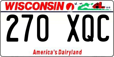 WI license plate 270XQC