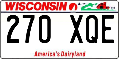 WI license plate 270XQE