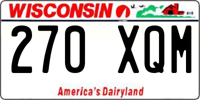 WI license plate 270XQM