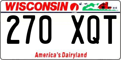 WI license plate 270XQT