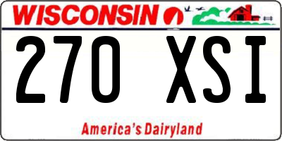 WI license plate 270XSI