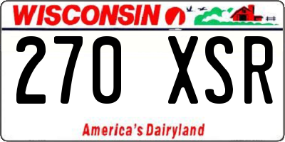 WI license plate 270XSR