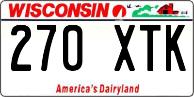 WI license plate 270XTK