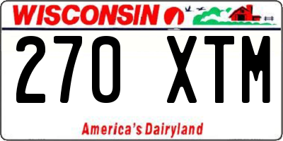 WI license plate 270XTM