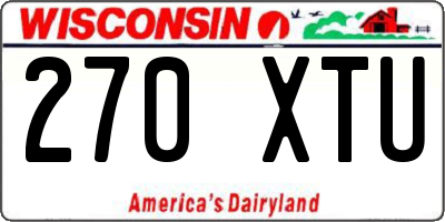 WI license plate 270XTU