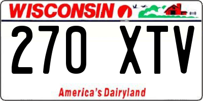 WI license plate 270XTV
