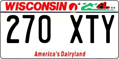WI license plate 270XTY