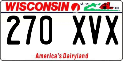 WI license plate 270XVX
