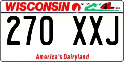 WI license plate 270XXJ