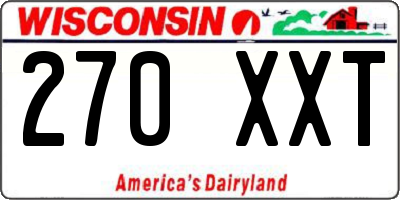 WI license plate 270XXT