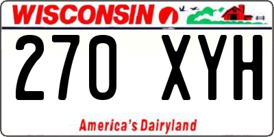 WI license plate 270XYH