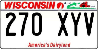 WI license plate 270XYV