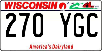 WI license plate 270YGC