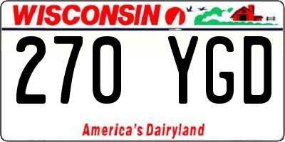 WI license plate 270YGD