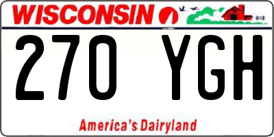 WI license plate 270YGH