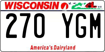 WI license plate 270YGM