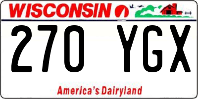 WI license plate 270YGX