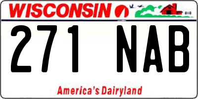 WI license plate 271NAB