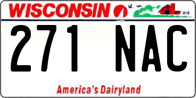 WI license plate 271NAC