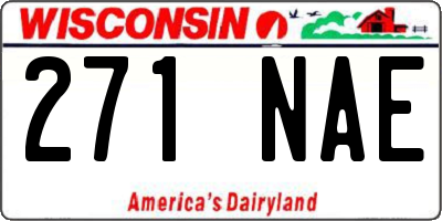 WI license plate 271NAE