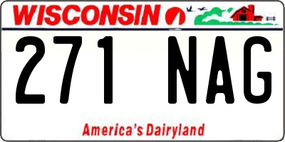 WI license plate 271NAG