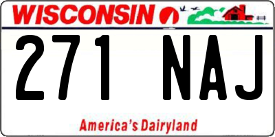 WI license plate 271NAJ