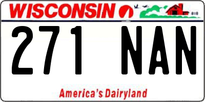 WI license plate 271NAN