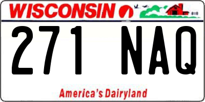 WI license plate 271NAQ