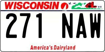 WI license plate 271NAW
