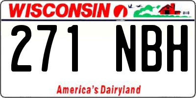 WI license plate 271NBH