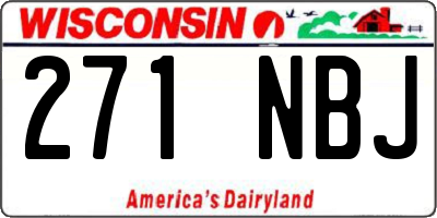 WI license plate 271NBJ