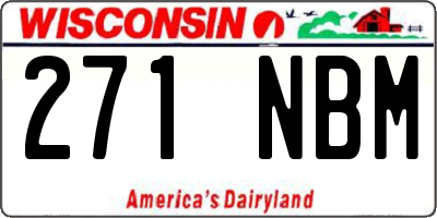 WI license plate 271NBM